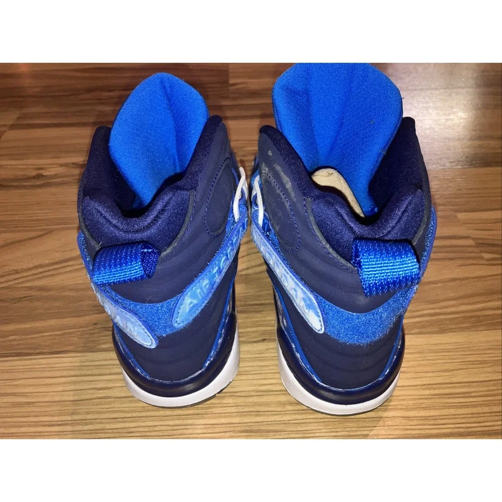 Air Jordan 8‎ Retro Snowflake GS Shoe Size 6Y Blue 305368-400 Preowned